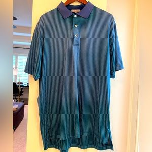 Peter Millar Summer Comfort polo in navy and green